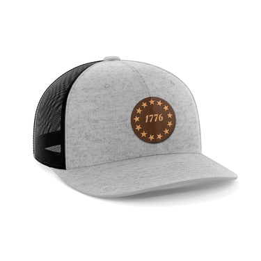 1776 Stars Leather Patch Hat Hat Greater Half Heather Grey/Black